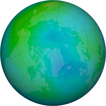 Arctic ozone map for 1997-10